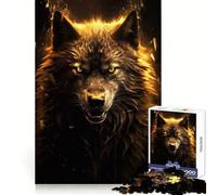 Rompecabezas Unleashed Black Wolf de 1000 Piezas para Adolescentes Diseño nítido y Relajante Corte Uniforme Regalo Ideal de Navidad (38x26cm)