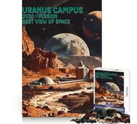 Rompecabezas Uranus Campus Space Tour de 1000 Piezas para Adultos Mejora la Memoria Tiempo Bien invertido Corte de Calidad (38x26cm)