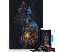 Rompecabezas Urban Feline Dreams para Adolescentes,1000 Piezas,Divertido Juego de Memoria,Superficie Lisa sin Rebabas,Regalo de cumpleaños,Juguete para ejercitar la Mente (50x75cm)