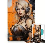 Rompecabezas Urban Girl V de 1000 Piezas para Adultos,Rompecabezas de lógica,Corte de precisión,Bordes Lisos, reuniones Familiares (50x75cm)