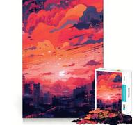 Rompecabezas Urban Sunset 1000 Think Boost Game Tight Lock No Loose Pieces Interactive Brain Challenge para el hogar (38x26cm)