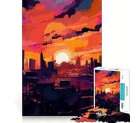Rompecabezas Urban Sunset de 1000 Piezas Juguete para desarrollar la Capacidad cognitiva Superficie Lisa y sin Rebabas Actividad Relajante para Grupos en Interiores (38x26cm)