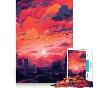 Rompecabezas Urban Sunset para Adultos,1000 Piezas,Juego Think Boost,Estructura de Encaje precisa,fácil de Aprender,diversión para Toda la Familia (50x75cm)