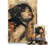 Rompecabezas Urban Whispers de 1000 Piezas Desarrolla la Capacidad cognitiva Un pasatiempo Tranquilo Cierre sólido Navidad (50x75cm)