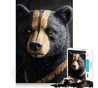 Rompecabezas Ursaring Pokemon Art Animal para Adultos,1000 Piezas,Juego de Memoria,componentes Resistentes y de Corte Limpio, aliviar el estrés (38x52cm)
