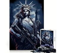 Rompecabezas USA Freedom Rifle Gun de 1000 Piezas para Adolescentes Diseño Elegante y Relajante (38x26cm)