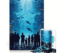 Rompecabezas Vacaciones en el Acuario,1000 Piezas,Juguete de construcción Focus,Ajuste Firme,Montaje Seguro,Juguete de Entretenimiento para Interiores (38x26cm)
