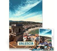 Rompecabezas Valencia para Adolescentes, 1000 Piezas, ejercita la Mente, Ideal para Relajarse, con Cierre Fino, Fiestas (38x52cm)