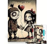 Rompecabezas Valentine Doodle I para Adolescentes,1000 Piezas,Juego para estimular la Mente,Montaje Firme y Seguro,Actividad para Fortalecer los Lazos Familiares (38x52cm)