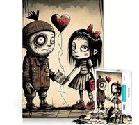 Rompecabezas Valentine Doodle I para Adultos,1000 Piezas,Juego de Memoria Cerebral,Cortado con láser para un Ajuste Perfecto, aliviar el estrés (50x75cm)