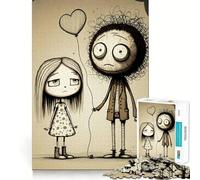 Rompecabezas Valentine Doodle II de 1000 Piezas Ideal para estimular la concentración Diversión Garantizada Corte láser para un Ajuste Actividad para Compartir con Tus Seres Queridos 38x26cm