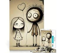 Rompecabezas Valentine Doodle II de 1000 Piezas para Adultos Juego de Habilidad Mental Corte láser para un Ajuste Actividad gratificante para días lluviosos (50x75cm)