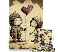 Rompecabezas Valentine Doodle III de 1000 Piezas Desarrolla la Capacidad cognitiva Un pasatiempo Tranquilo Cierre sólido Navidad (38x26cm)