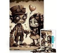 Rompecabezas Valentine Doodle IV de 1000 Piezas para Adolescentes Diversión,tamaño Uniforme,Piezas precisas Actividad Relajante para Grupos en Interiores (38x26cm)