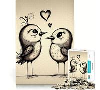 Rompecabezas Valentine Doodle V de 1000 Piezas para Adultos,Juego de lógica,Corte de precisión,Bordes Lisos, reuniones Familiares (38x26cm)