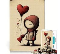 Rompecabezas Valentine Doodle VII,1000 Piezas,Juego de concentración Mental,Corte de precisión,Bordes Suaves,Juego para Crear Conexiones significativas (50x75cm)