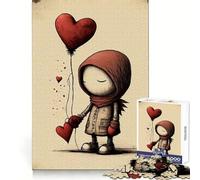 Rompecabezas Valentine Doodle VII para Adolescentes, 1000 Piezas, Entrenamiento Mental, recreación Tranquila, Corte Uniforme, Navidad (38x26cm)