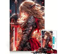 Rompecabezas Valkyrie Angel 1000 Juego de concentración Mental Corte de precisión Bordes Suaves Juego Que fomenta la conexión Entre Diferentes Elementos (38x26cm)