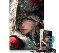 Rompecabezas Valkyrie Angel of War de 1000 Piezas Juego de concentración Mental Corte de precisión Bordes Lisos Actividad Absorbente para Noches tranquilas (38x52cm)