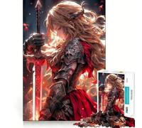 Rompecabezas Valkyrie Angel para Adultos,1000 Piezas,Juego de Memoria,Corte Fino,Acabado Premium,Forma entretenida de Pasar el Tiempo Libre (50x75cm)