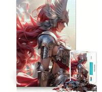Rompecabezas Valkyrie Angel Warrior de 1000 Piezas para Adultos Juego de Habilidad Mental Corte láser para un Ajuste Actividad gratificante para días lluviosos (38x26cm)