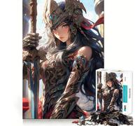 Rompecabezas Valkyrie Warrior Girl 1000 Think Boost Game Tight Lock No Loose Pieces Interactive Brain Challenge para el hogar (38x26cm)