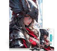Rompecabezas Valkyrie Warrior Girl para Adultos,1000 Piezas,Juego Mental Divertido con tecnología Avanzada de Corte láser,desafío entretenido para el Tiempo de Espera (50x75cm)