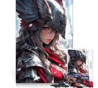 Rompecabezas Valkyrie Warrior Girl para Adultos, 1000 Piezas, para estimular la Mente, Actividad de Ocio, tamaño, Bonito Regalo (38x52cm)
