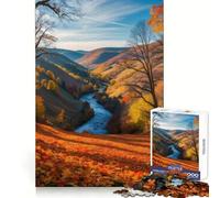 Rompecabezas Valle del Río Otoño 1000 Piezas Ejercicio Mental Entretenimiento Relajado Corte de Precisión Navidad (38X26CM)