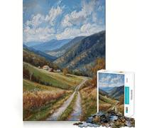 Rompecabezas Valley Homestead de 1000 Piezas,Juego cognitivo Divertido,Troquelado de Alta precisión, aliviar el estrés (38x26cm)