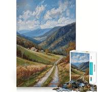 Rompecabezas Valley Homestead de 1000 Piezas Juego para ejercitar la Mente Artesanía de Corte experta Un pasatiempo Fascinante para los Momentos de Ocio (38x52cm)