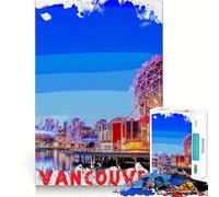 Rompecabezas Vancouver de 1000 Piezas,Juguete Creativo para desarrollar Habilidades,Sistema de Cierre Seguro sin Piezas Sueltas,Actividad para Fortalecer los Lazos Familiares (38x52cm)