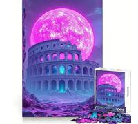 Rompecabezas Vaporwave Colosseum de 1000 Piezas para Adolescentes Estimula la Memoria cognitiva, es Ideal para Relajarse y Tiene un Corte preciso (38x52cm)