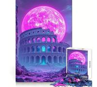 Rompecabezas Vaporwave Colosseum para Adultos, 1000 Piezas, Entrenamiento Mental, Momentos de Relax, Corte láser, Navidad Alegre (50x75cm)