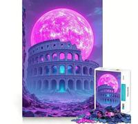 Rompecabezas Vaporwave Colosseum para Adultos,1000 Piezas,Juego de Memoria Cerebral,Corte láser para un Ajuste Perfecto, aliviar el estrés (50x75cm)
