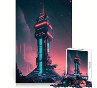 Rompecabezas Vaporwave Lighthouse de 1000 Piezas para Adultos Ideal para el Bienestar Mental, la relajación y como Regalo Festivo (38x52cm)