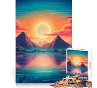 Rompecabezas Vaporwave Sunset de 1000 Piezas Un desafío para la Mente Relajación acogedora Corte preciso (50x75cm)