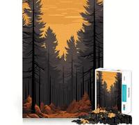 Rompecabezas Vector Forest de 1000 Piezas,Juguete de construcción Focus,Ajuste Firme,Montaje Seguro,Juguete de Entretenimiento para Interiores (50x75cm)