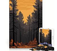Rompecabezas Vector Forest de 1000 Piezas para Adultos Ejercicio cognitivo Entretenimiento Casual Sin Bordes ásperos Regalo Memorable (50x75cm)