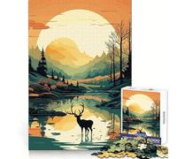 Rompecabezas Vectorial Bosque Salvaje de 1000 Piezas para Adolescentes Agilidad Mental Pasatiempo Relajante Ensamble Seguro Regalo Ideal de Navidad (50x75cm)