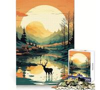Rompecabezas Vectorial Bosque Salvaje para Adolescentes 1000 Piezas Estimulante Mental Suave Distracción Firme Interconexión Regalo Navideño (38x52cm)
