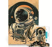 Rompecabezas Vectorial de Arte de Astronauta,Juego de Memoria de 1000 Piezas,Manualidades de Corte de Alta precisión,desafío Cerebral Interactivo para el hogar (38x52cm)
