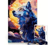 Rompecabezas Vectorial de Lobo para Adultos, 1000 Piezas, Ejercicio Mental, Ocio Consciente, Cierre Seguro, (50x75cm)