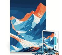 Rompecabezas Vectorial de Paisaje de montaña para Adolescentes, 1000 Piezas, Juguete de lógica Fina, Suave, Relajante, Bordes limpios, Regalo Premium (38x52cm)