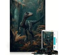 Rompecabezas Velociraptor en la Jungla,1000 Piezas Entrenamiento Mental Diversión Garantizada Componentes Resistentes y de Corte Limpio Un Entretenimiento cautivador para Disfrutar en casa (50x75cm)