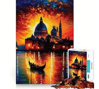 Rompecabezas Venecia en Colores para Adultos,1000 Piezas,Juego Mental,Regalo,Troquelado de Alta Precisión,Actividad Relajante para Grupos en Interiores (38x52cm)