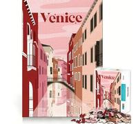 Rompecabezas Venecia para Adultos de 1000 Piezas Desarrolla la Memoria y es Divertido Corte de Alta precisión Fácil de Aprender Disfrute en Familia (38x52cm)