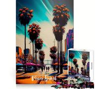 Rompecabezas Venice Beach de 1000 Piezas para Adultos para Mentes ágiles Fácil de Disfrutar Ajuste Firme Regalo Festivo (50x75cm)