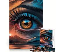 Rompecabezas Ventana al Alma de 1000 Piezas para Adolescentes Entrenamiento Mental Escape Consciente Bordes definidos Regalo de Temporada (38x26cm)