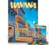 Rompecabezas Viaje a La Habana para Adultos, 1000 Piezas, Recuerdos de la Mente, Ocio placentero, Firma, Interlock, Regalo Memorable (50x75cm)
